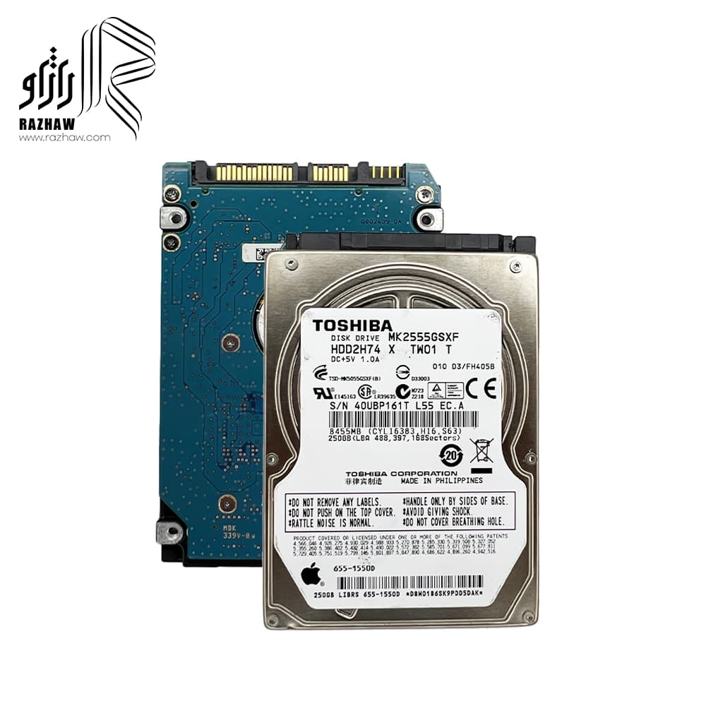 هارددیسک اینترنال لپ تاپ توشیبا مدل MK2555GSXF ظرفیت 250 گیگابایت