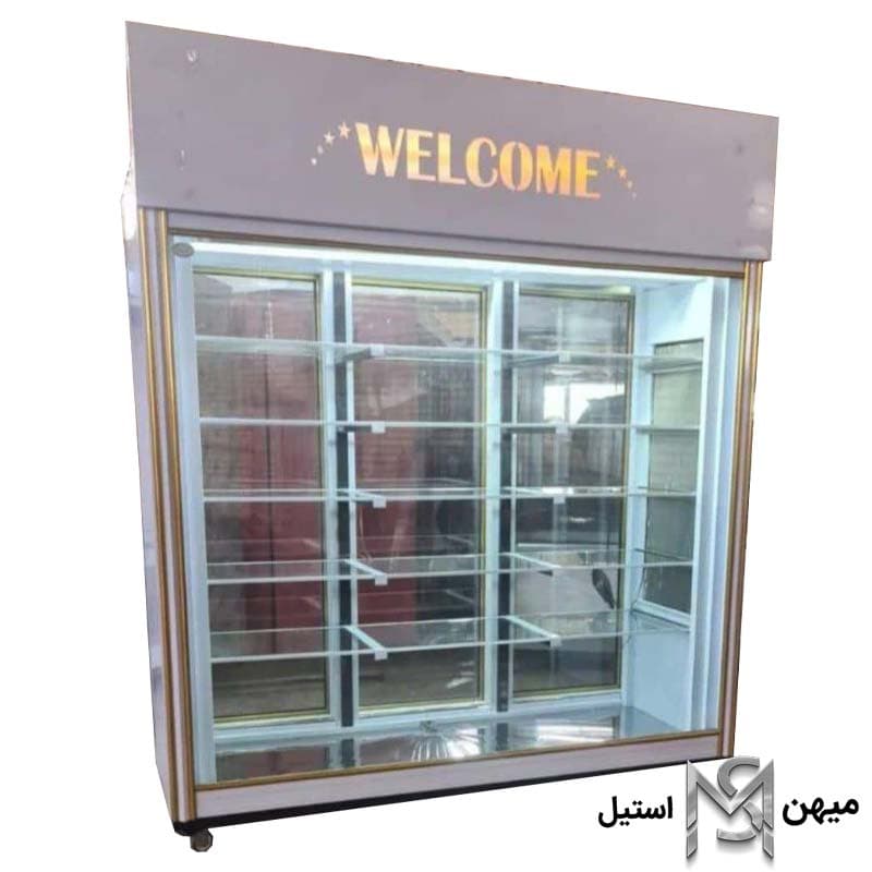 یخچال سه درب دو طرف نما کامل شیشه