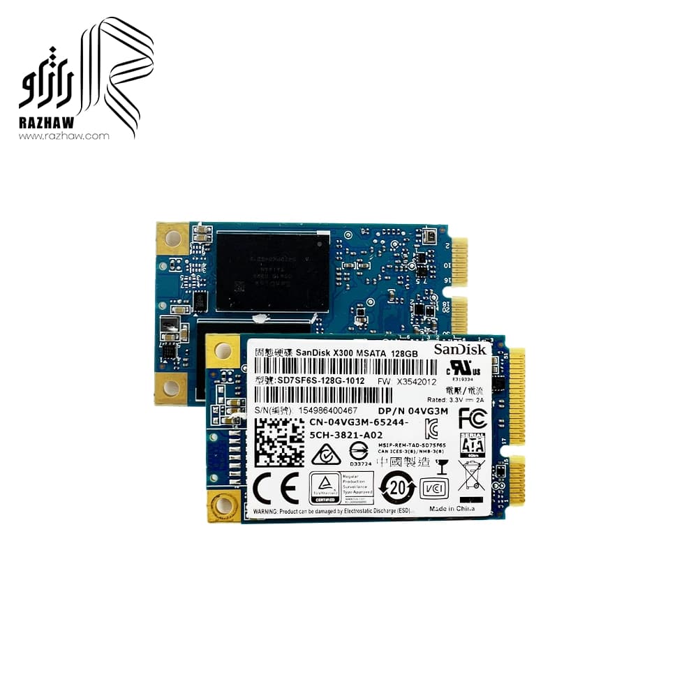 حافظه ssd m-sata برند سان دیسک مدل X300 ظرفیت 128 گیگابایت