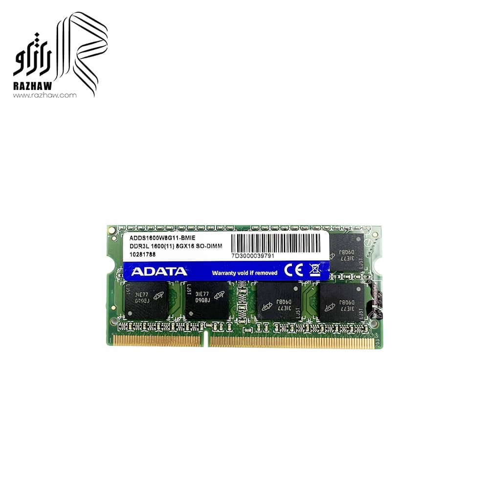 رم 8 گیگابایت ddr3l لپ تاپ CL11 باس 12800/1600mhz برند ای دیتا adds160 — تصویر ۶