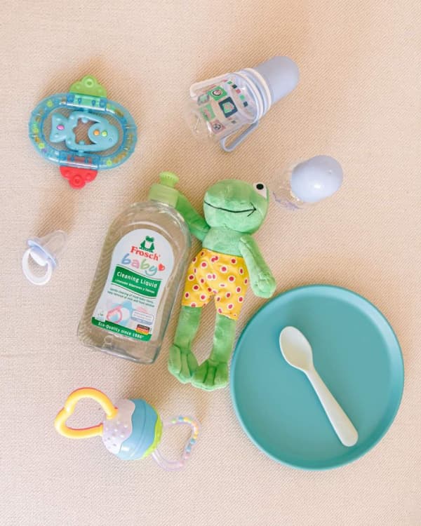 مایع استریل و ضد عفونی کننده شیشه شیر آلمانی Frosch — تصویر ۳