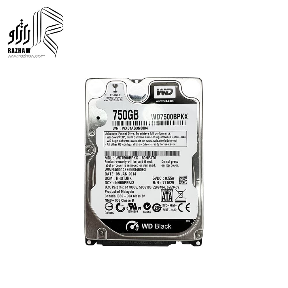 هارد دیسک لپ تاپ برند وسترن دیجیتال مدل WD7500BPKT ظرفیت 750 گیگابایت — تصویر ۶