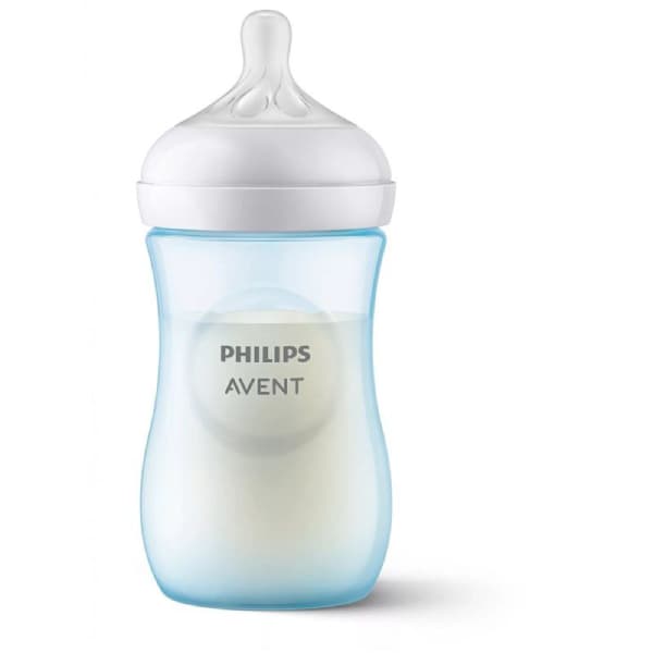 شیشه شیر اونت 260 میل نچرال طلقی آبی (avent natural) — تصویر ۴