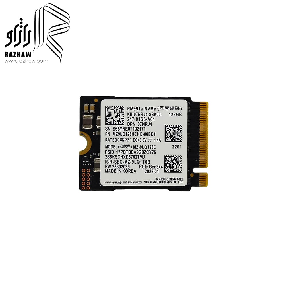 حافظه SSD M2 2230 برند سامسونگ مدل PM991A ظرفیت 128 گیگابایت — تصویر ۲