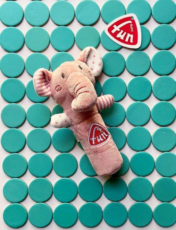 جغجغه نوزادی مخملی طرح فیل Fun baby — تصویر ۱۱