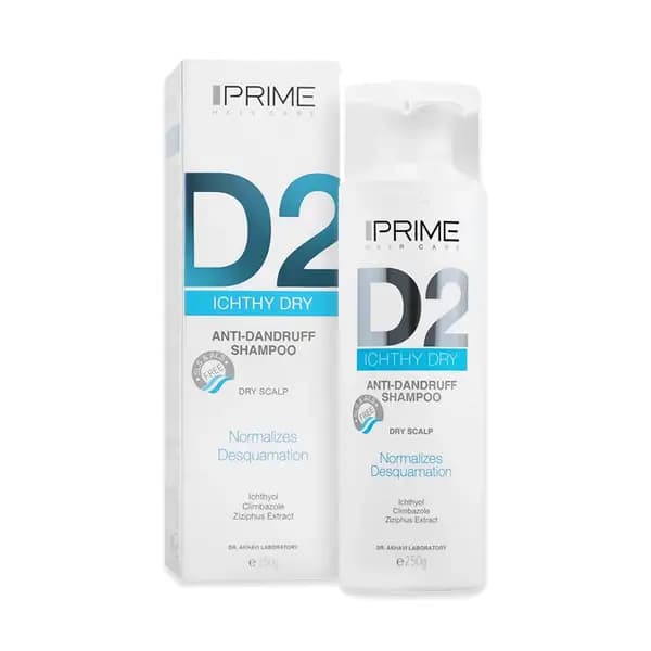 شامپو ضد شوره پریم مدل Ichthy Dry D2 حجم 250 میلی لیتر — تصویر ۴