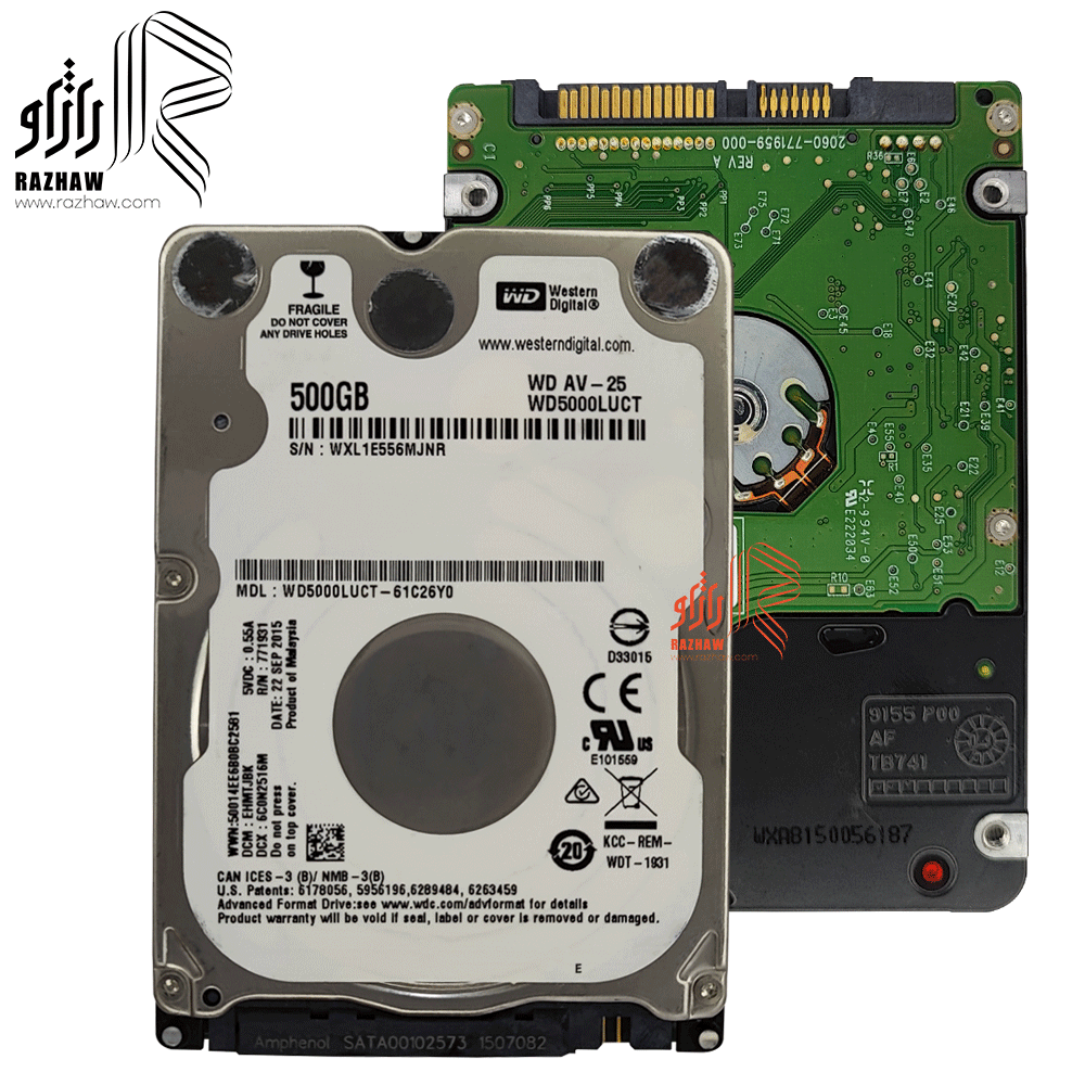 هارد دیسک لپ تاپ برند وسترن دیجیتال مدل WD5000LUCT ظرفیت 500 گیگابایت — تصویر ۵
