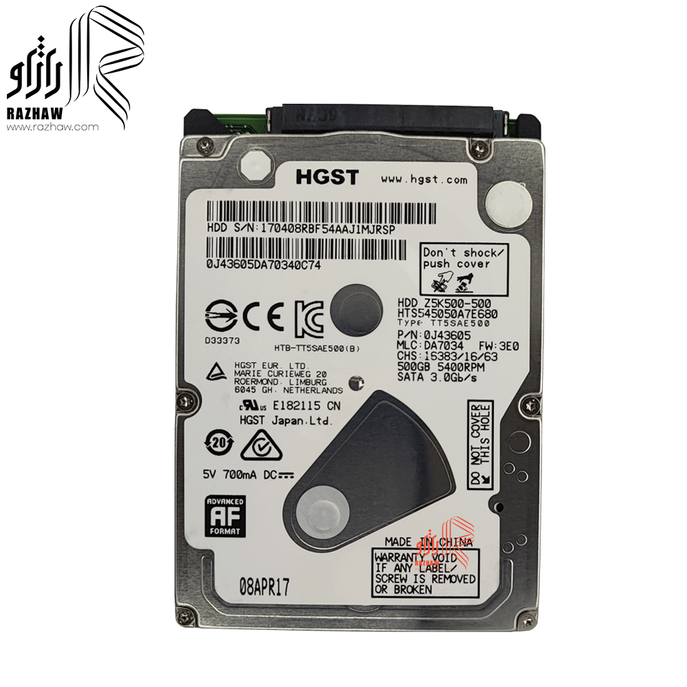 هارد دیسک لپ تاپ برند هیتاچی HGST مدل Z5K500 ظرفیت 500 گیگابایت — تصویر ۶
