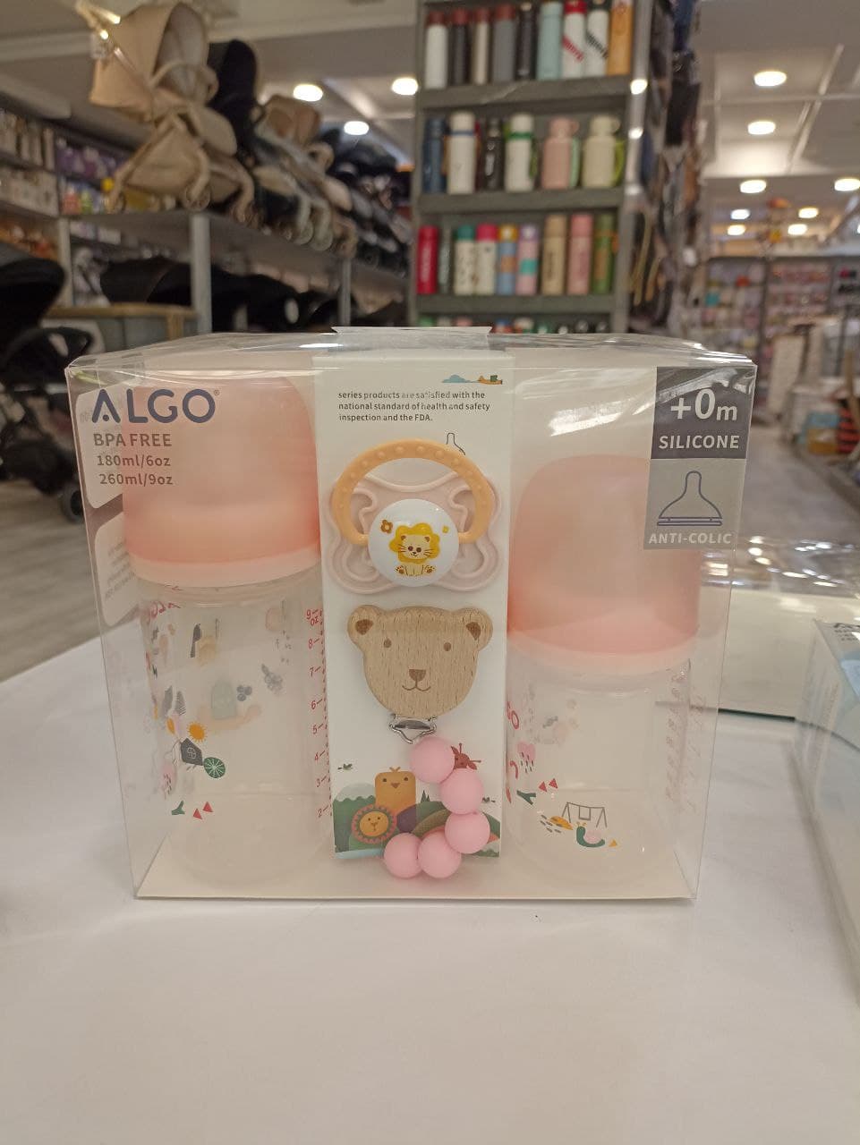 ست شیشه شیر و پستونک برند ALGO — تصویر ۲