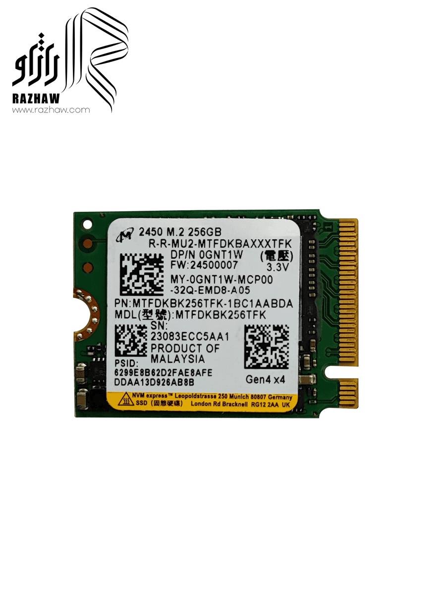 حافظه SSD سایز M2 2230 برند میکرون ظرفیت 256 گیگابایت — تصویر ۵