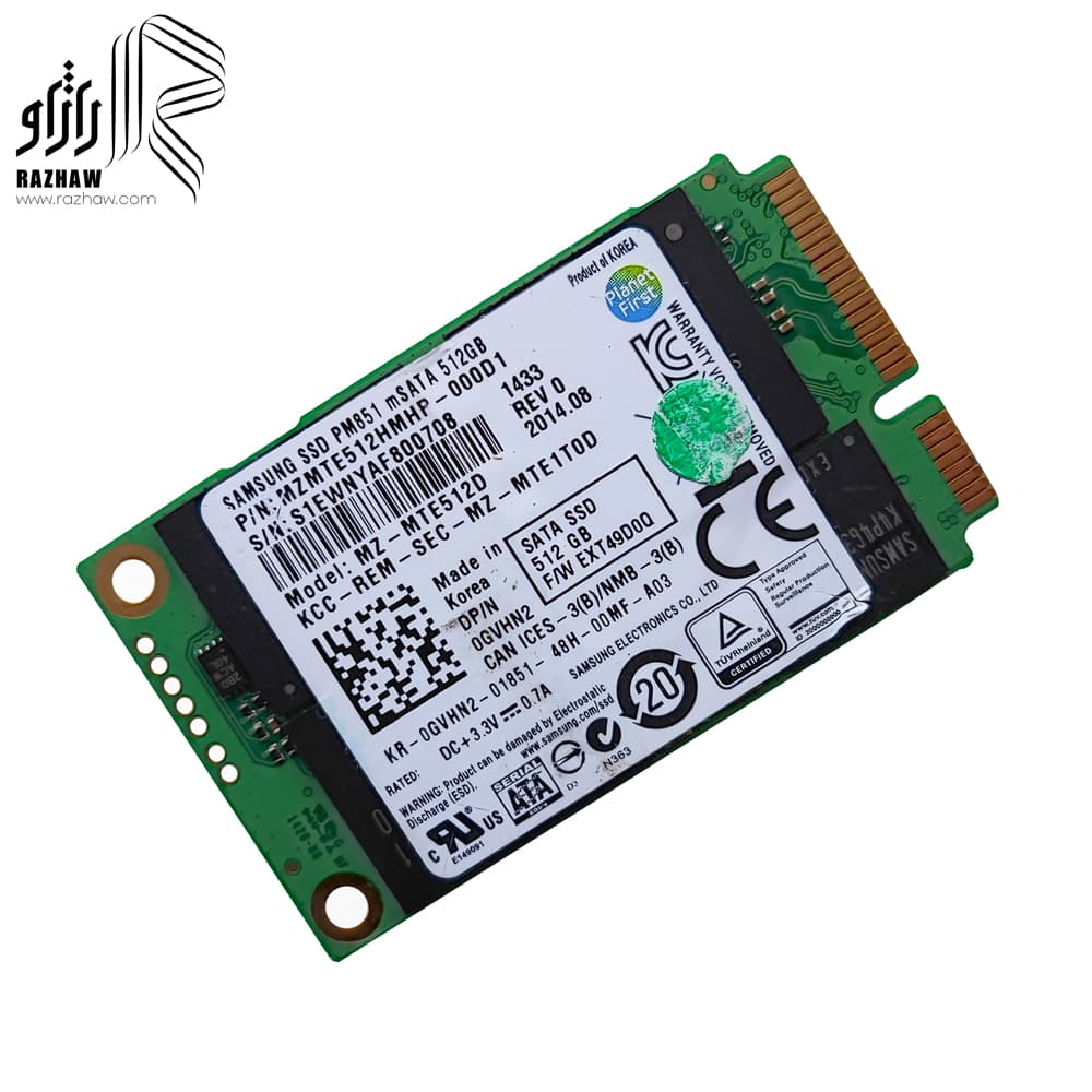 حافظه ssd m-sata برند سامسونگ مدل PM851 ظرفیت 512 گیگابایت — تصویر ۴