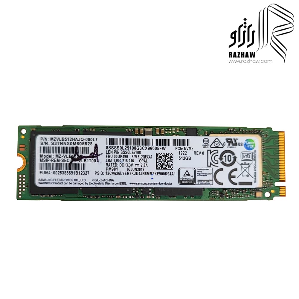حافظه ssd مدل m2 2280 برند سامسونگ مدل PM981 ظرفیت 512 گیگابایت — تصویر ۷