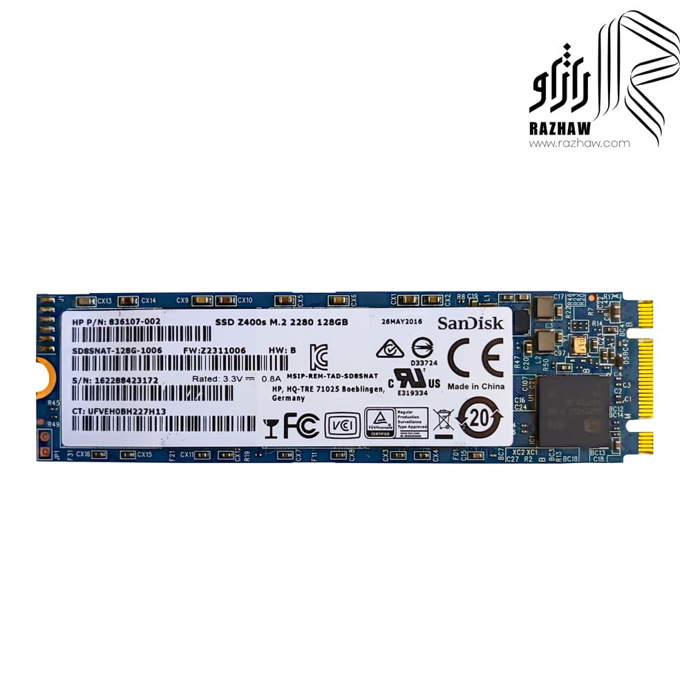 حافظه ssd m2 2280 برند سندیسک مدل Z400S ظرفیت 128 گیگابایت — تصویر ۵