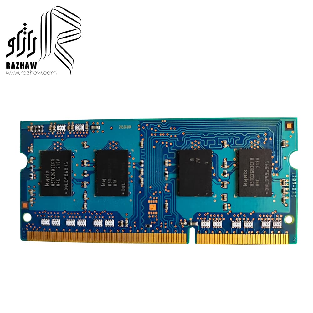 رم 2 گیگ ddr3 لپ تاپ برند هاینیکس CL11 باس 10600/1333mhz مدل HMT32 — تصویر ۳