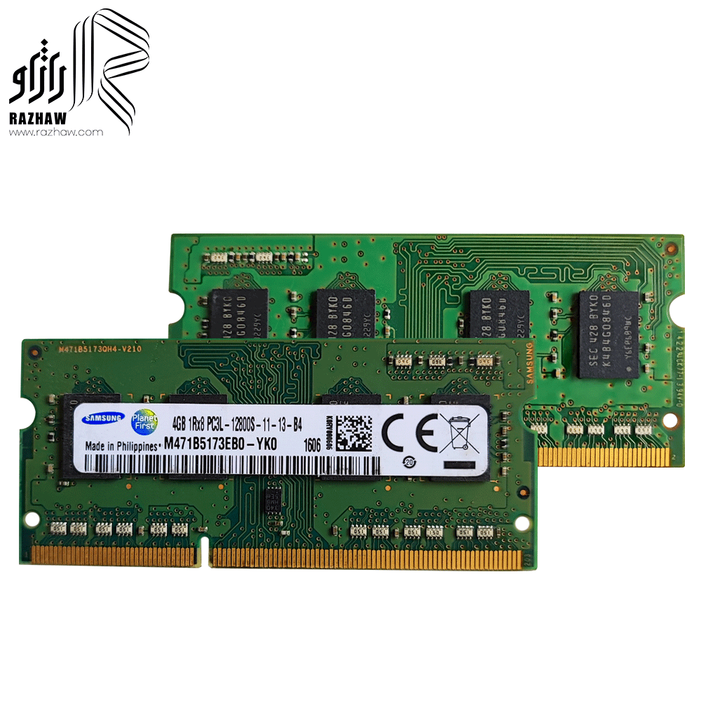 رم لپ تاپ ddr3l سامسونگ 12800/1600mhz مدل M471B ظرفیت 4 گیگ CL11
