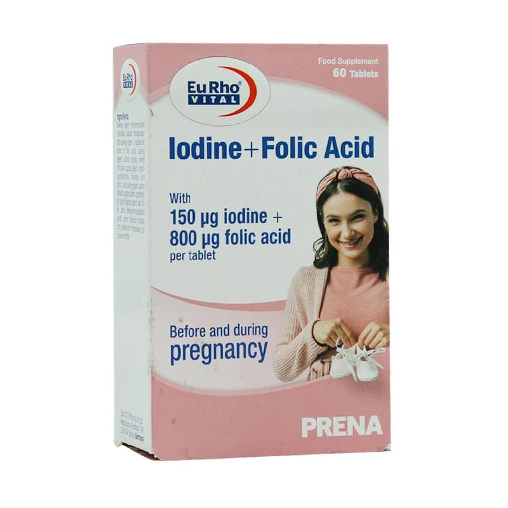 قرص ید+فولیک اسید یوروویتال 60 عددی