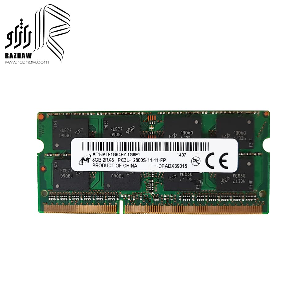 رم 8 گیگابایت ddr3l لپ تاپ باس 12800/1600mhz برند میکرون cl11 مدل MT16 — تصویر ۱۰