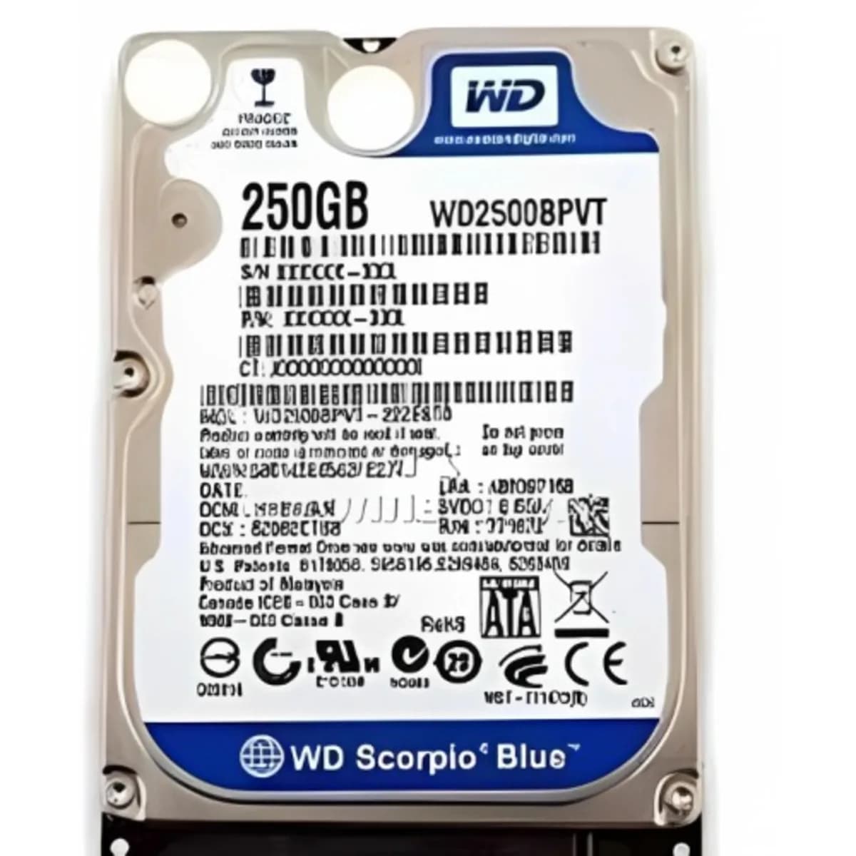 هارددیسک لپ تاپ وسترن دیجیتال مدل blue WD2500BPVD ظرفیت 250 گیگابایت