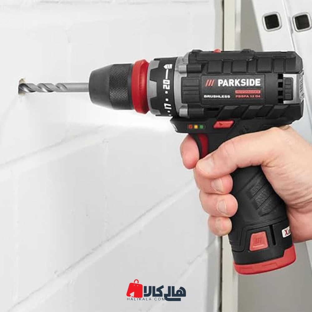 دریل شارژی 12 ولتی براشلس پارکساید مدلPARKSIDE-PBSA12D4 — تصویر ۸