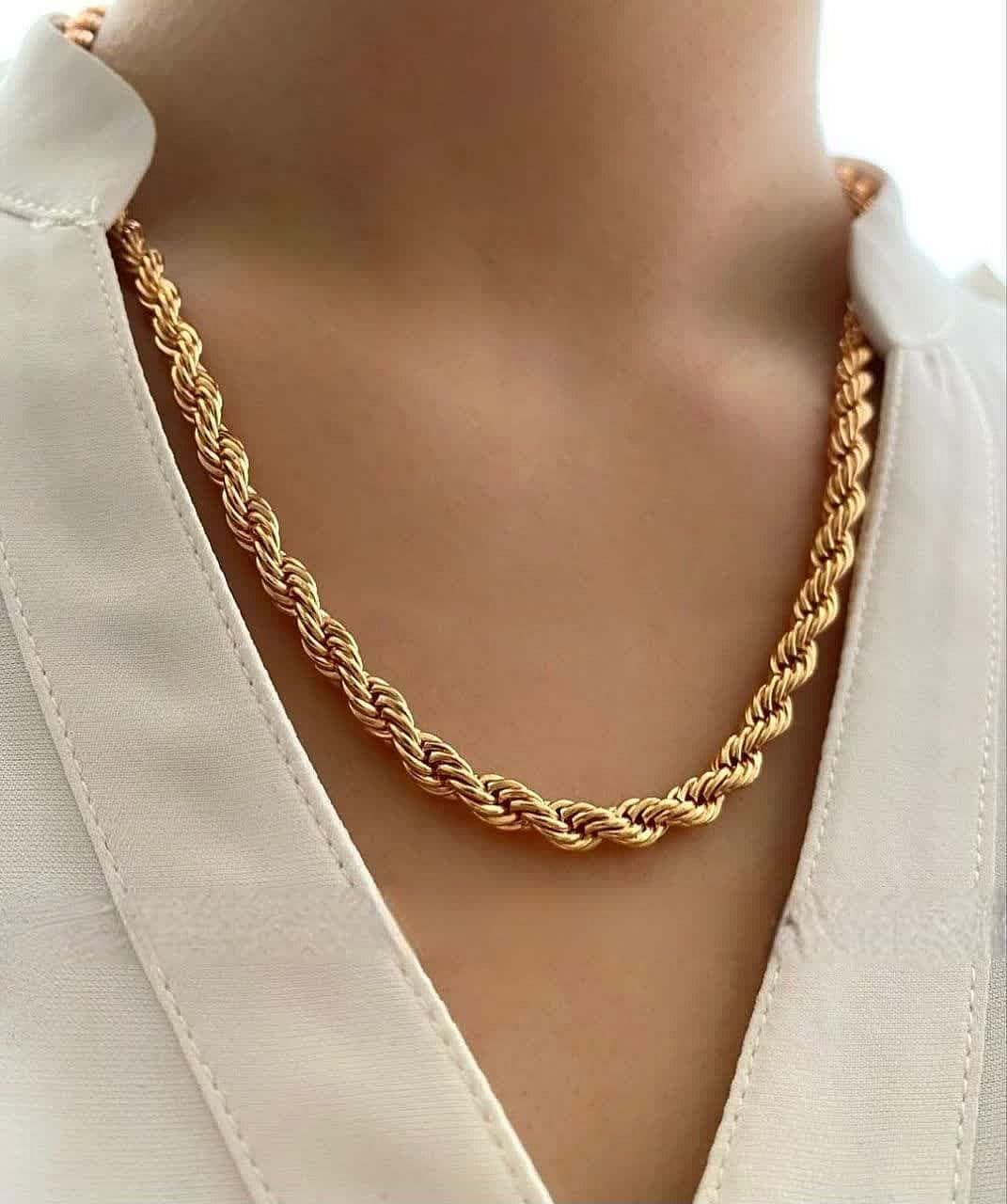 گردنبند زنجیر طنابی ژوپینگ