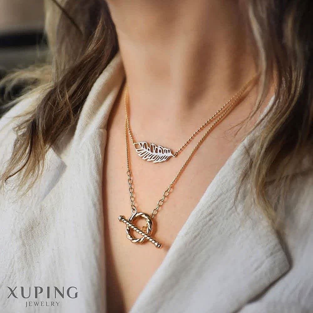 گردنبند دولاین طرح‌طلا از برند ژوپینگ