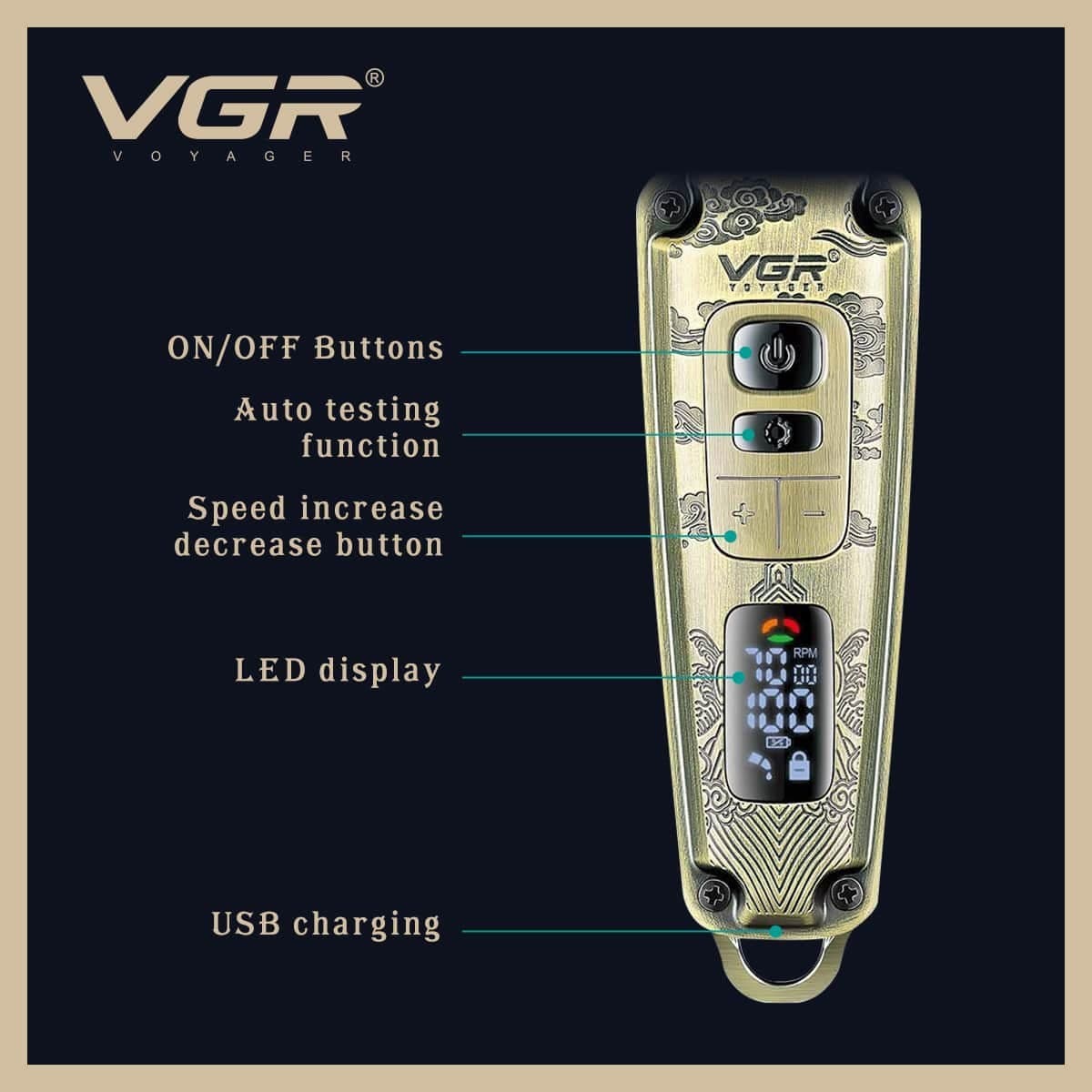 ست ماشین اصلاح وی جی آر مدل VGR V-643 — تصویر ۷