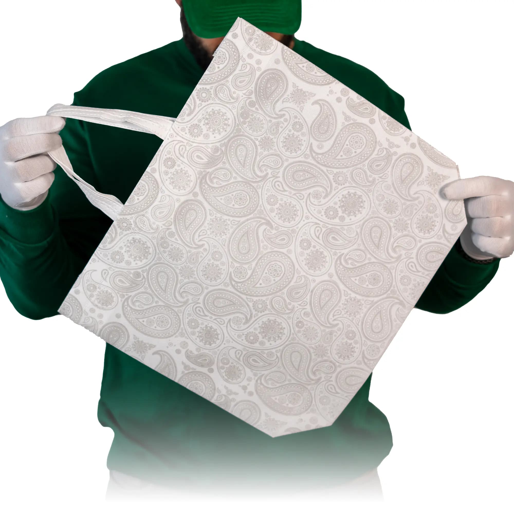 ساک دستی پارچه سوزنی دستگیره زنبیلی ۲۵*۳۵ فول گاست ۱۰ طرح بادابته — تصویر ۲