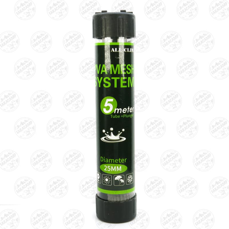 توری پی وی ای ماهیگیری همراه اپلیکاتور ۵ متری,ALL CLIMATE PVA MESH 25mm*5m GRATIS PLUNGER — تصویر ۲