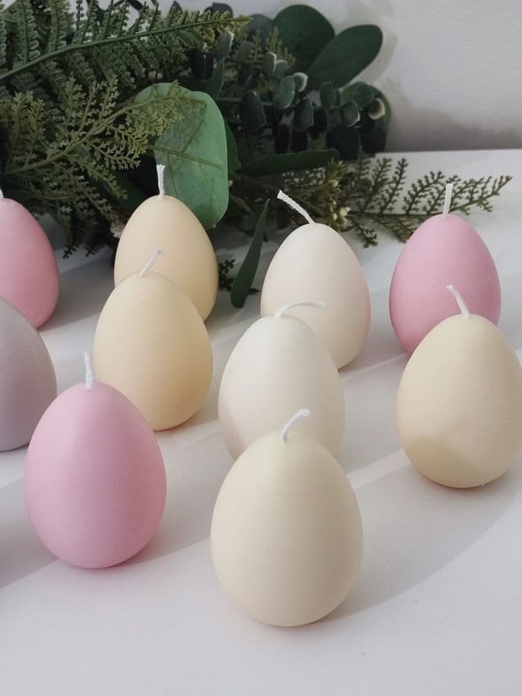شمع طرح تخم مرغی رنگی — تصویر ۲