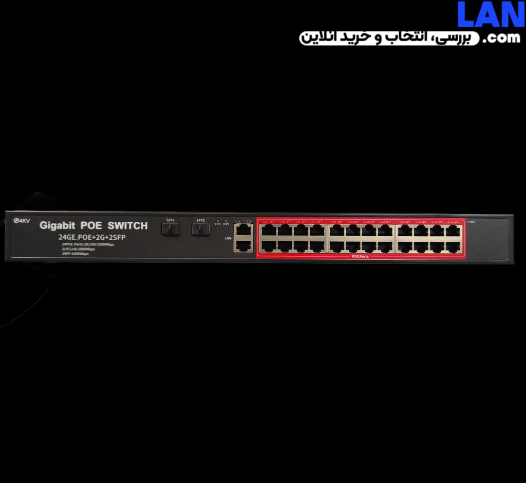سوئیچ 24 پورت POE شبکه مدل FS424G — تصویر ۲