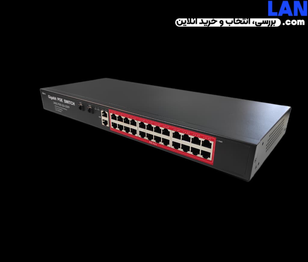 سوئیچ 24 پورت POE شبکه مدل FS424G — تصویر ۳
