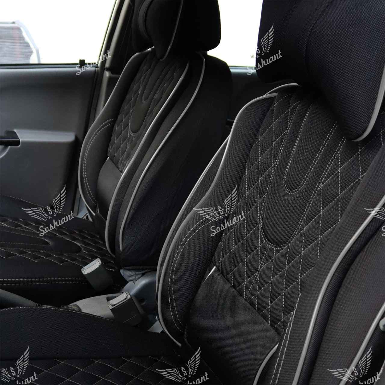 روکش صندلی سوشیانت دنا و دنا پلاس جنس جودون مدل AUDI به همراه پشت گردنی — تصویر ۱۲