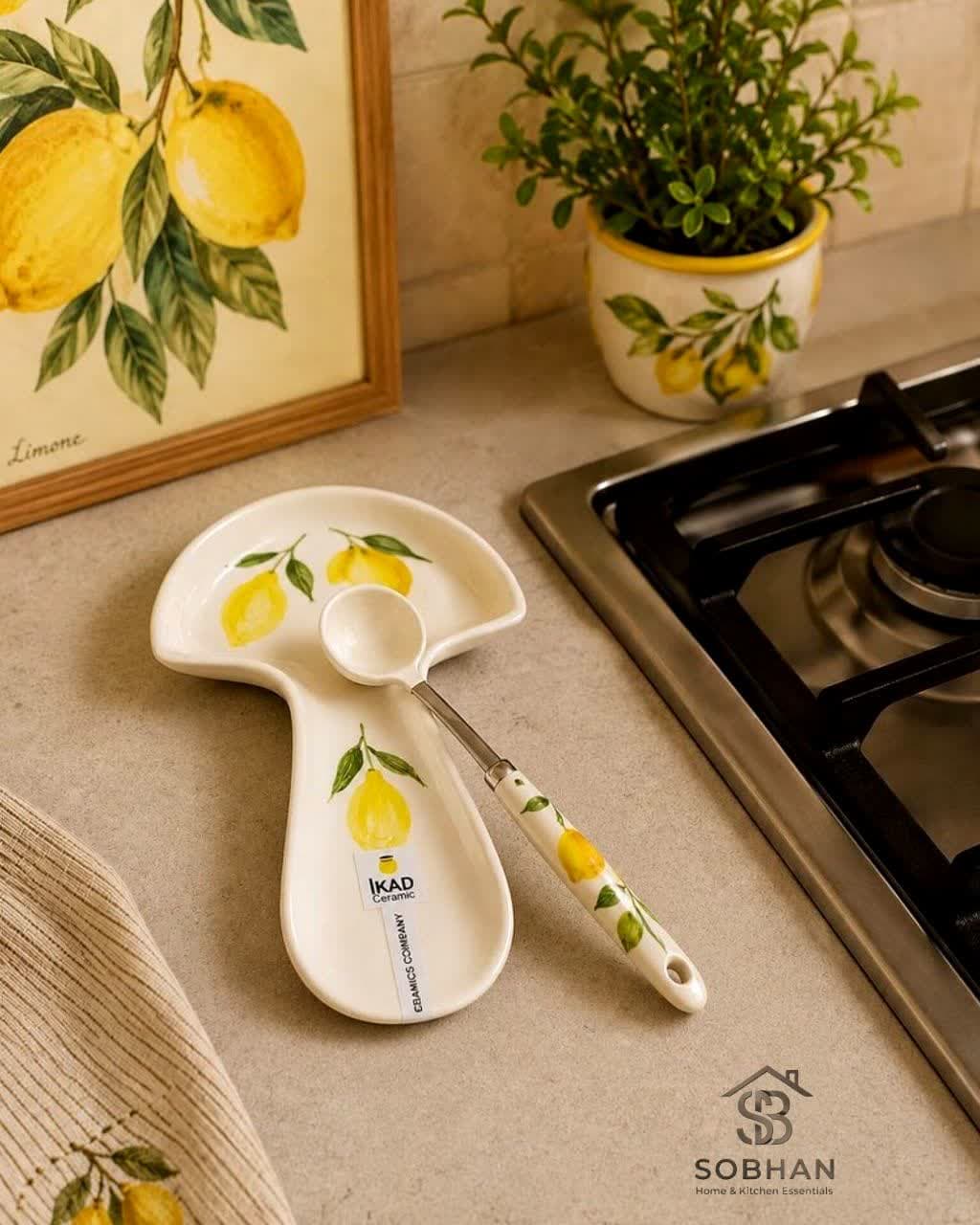 زیرقاشقی سرامیکی طرح لیمو Lemon