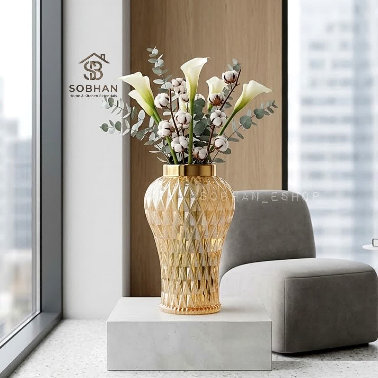 گلدان شيشه ای لوکس ملیزاد — تصویر ۴