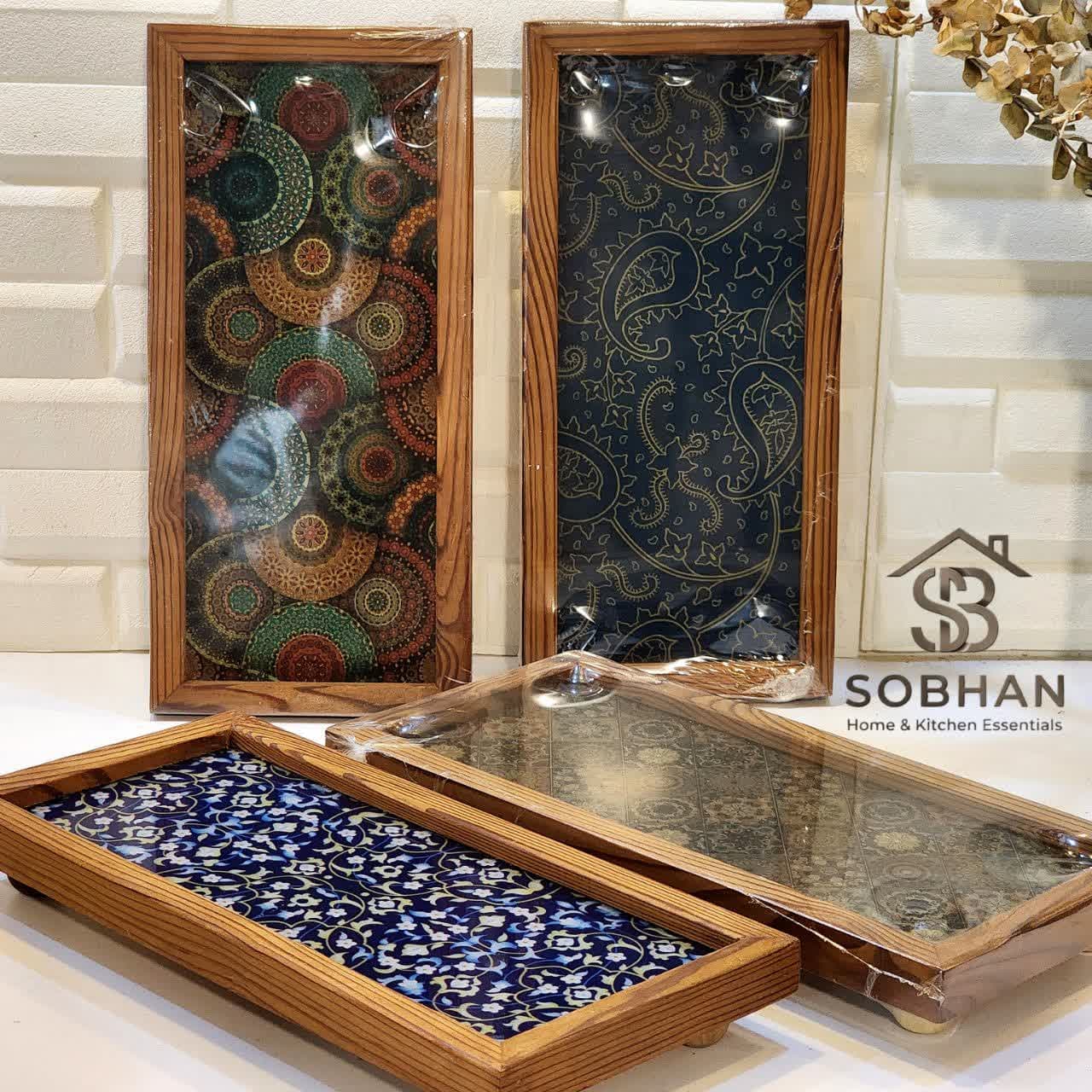 رایزر و سینی مستطیل چوبی طرح سنتی — تصویر ۵