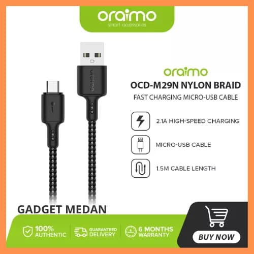 کابل شارژ Micro اورایمو 1.5 متری مدل OCD-M29N — تصویر ۲