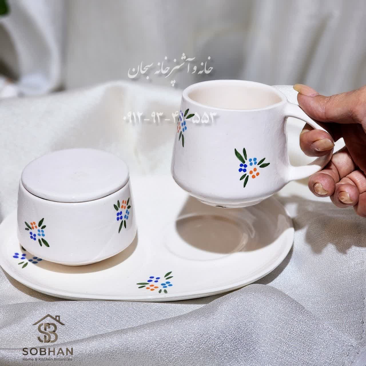 ست سرو سرامیکی تک نفره بیضی — تصویر ۵