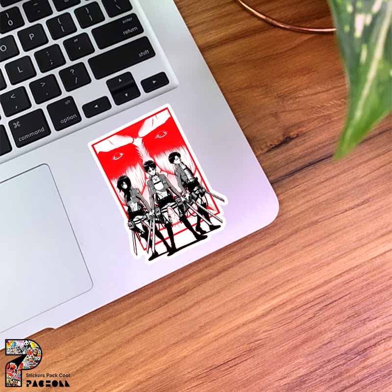 استیکر 3 شخصیت حمله به تایتان - استیکر پچول — تصویر ۲
