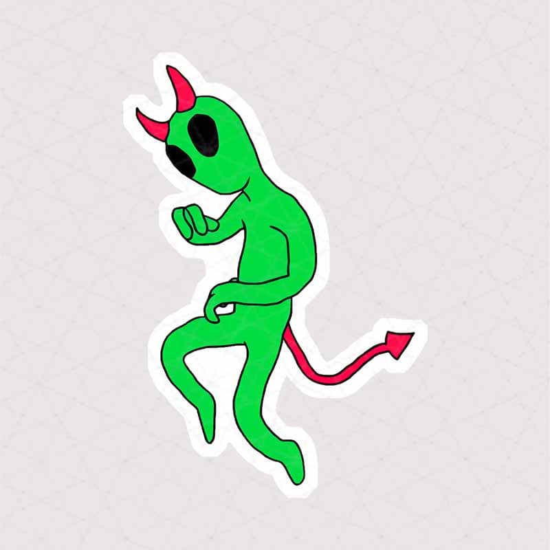 استیکر Alien طرح شیطان - استیکر پچول