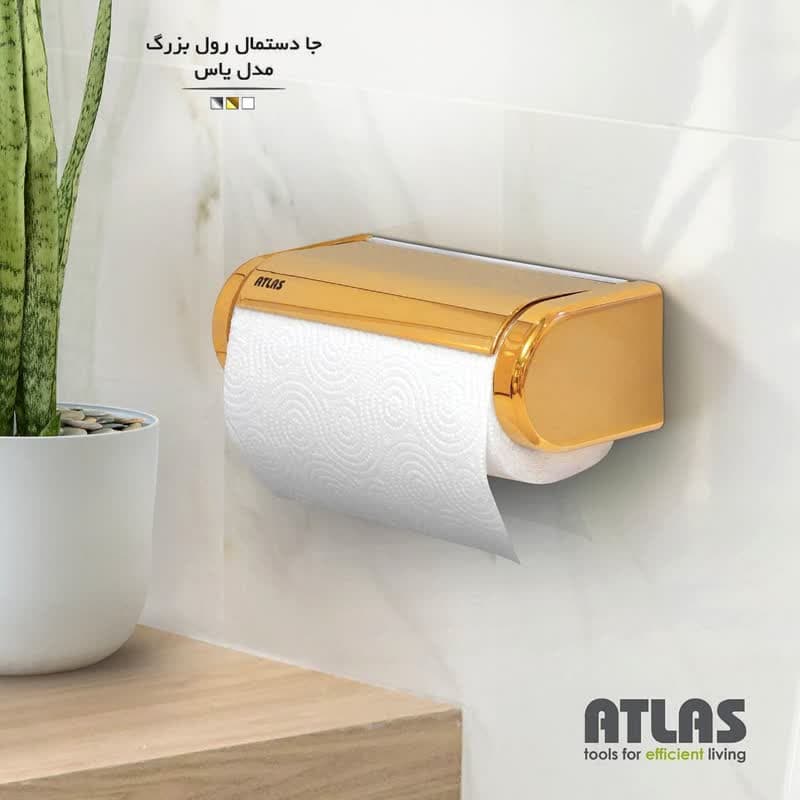 جا دستمال رولی بزرگ اطلس مدل یاس در دو رنگ