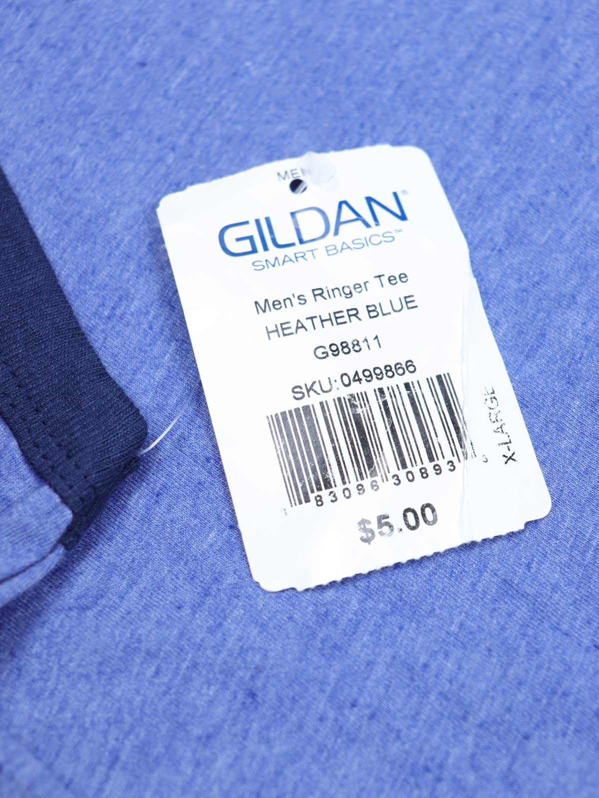 تیشرت رینگر اورجینال Gildan آبی – کد T569 — تصویر ۷