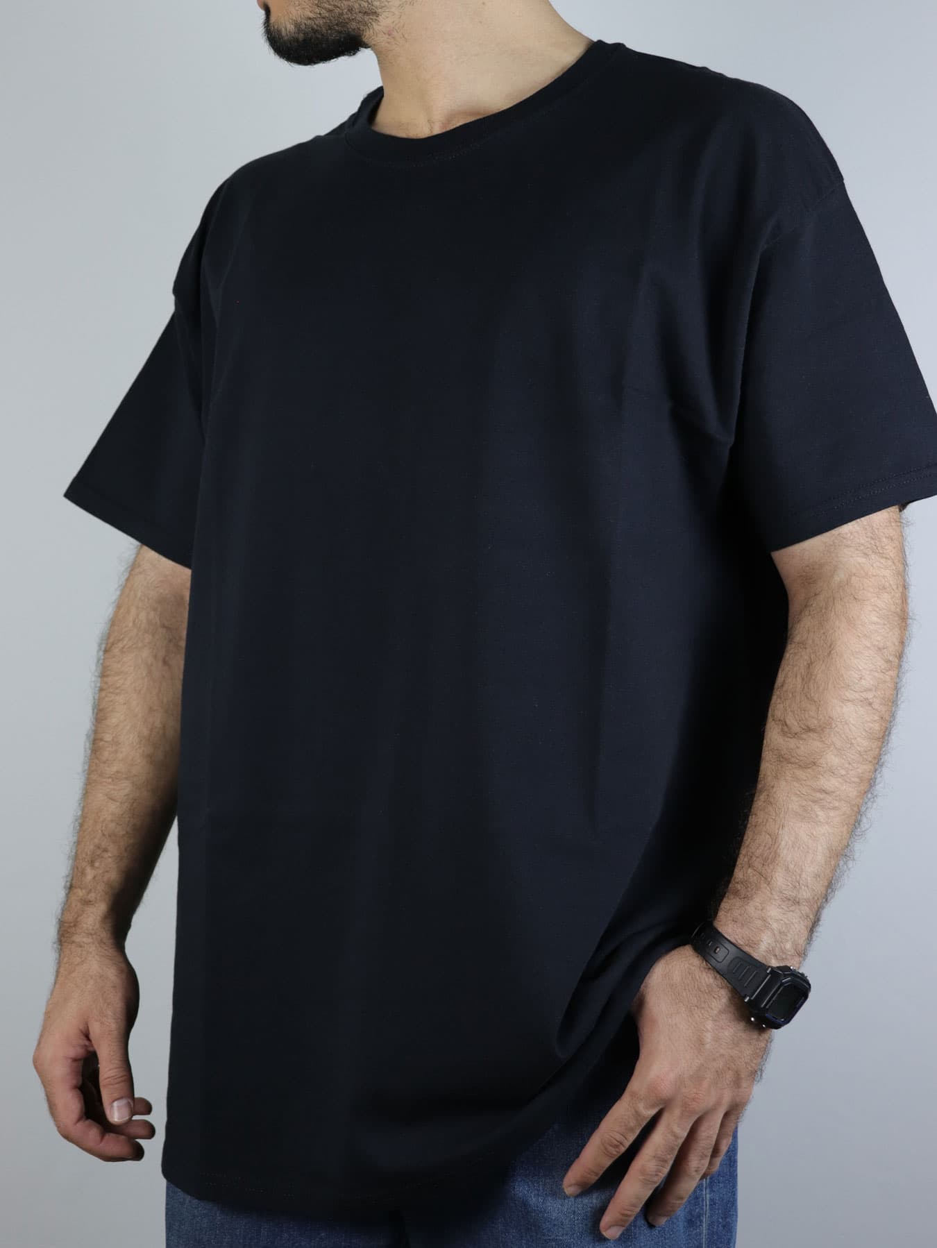 تیشرت بیسیک اورجینال Hanes مشکی – کد T564 — تصویر ۷