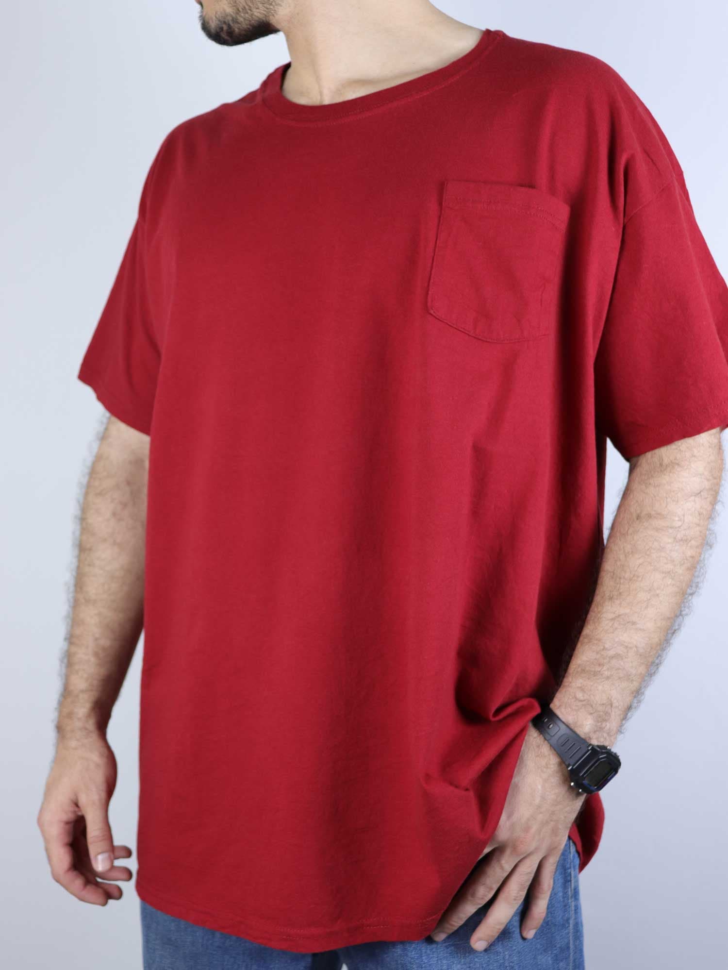 تیشرت بیسیک اورجینال Hanes قرمز – کد T548 — تصویر ۷