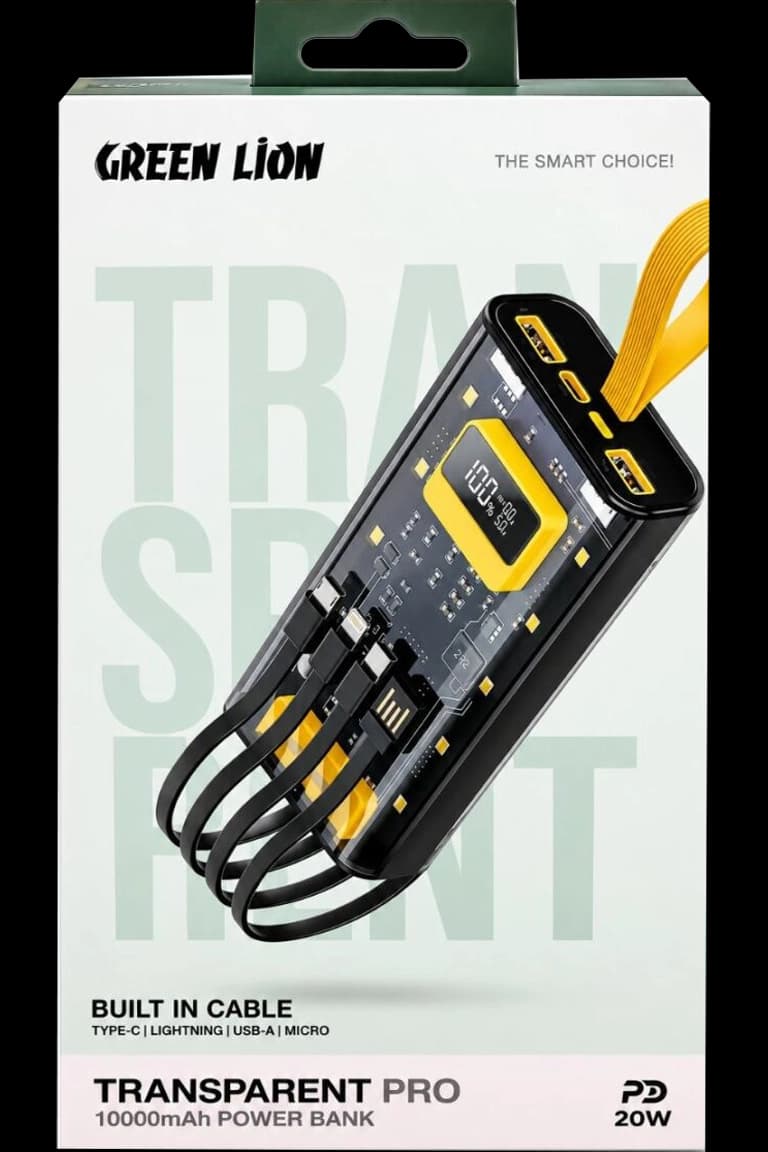 پاوربانک گرین لاین Green Lion Transparent Pro 10000mAh — تصویر ۴