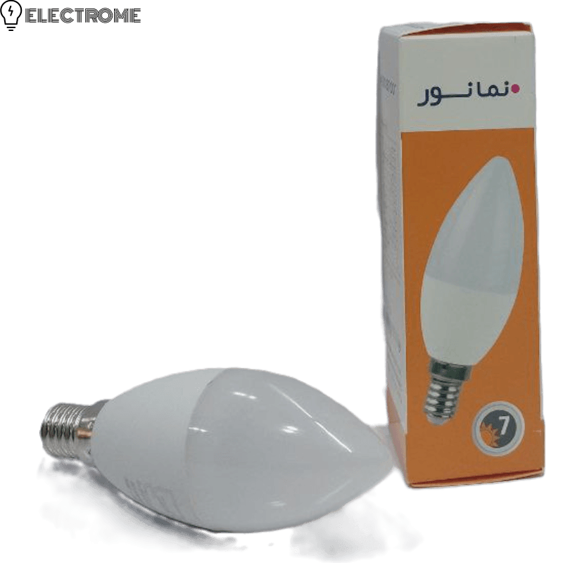 چراغ LED حبابدار شمعی 7 وات | مدل C37 | نمانور — تصویر ۲