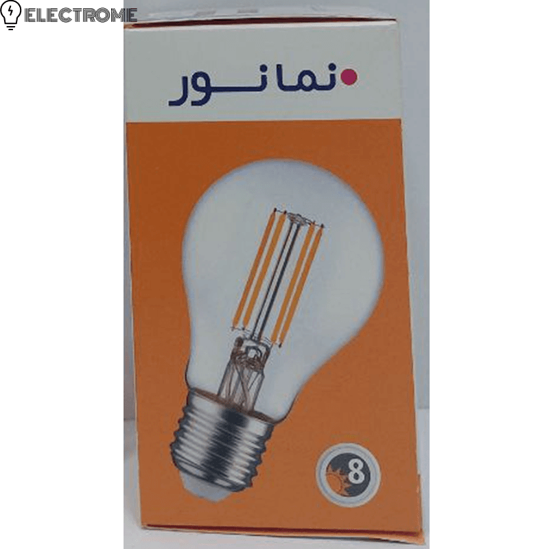 چراغ LED فیلامنتی 8 وات | مدل A60 | نمانور