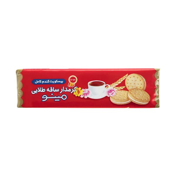 بیسکویت کرمدار وانیلی ساقه طلایی مینو — تصویر ۲
