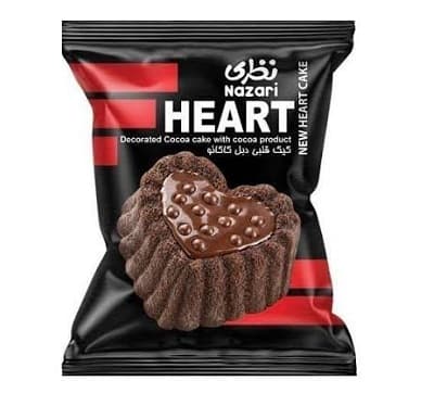 کیک قلبی دبل کاکائو نظری