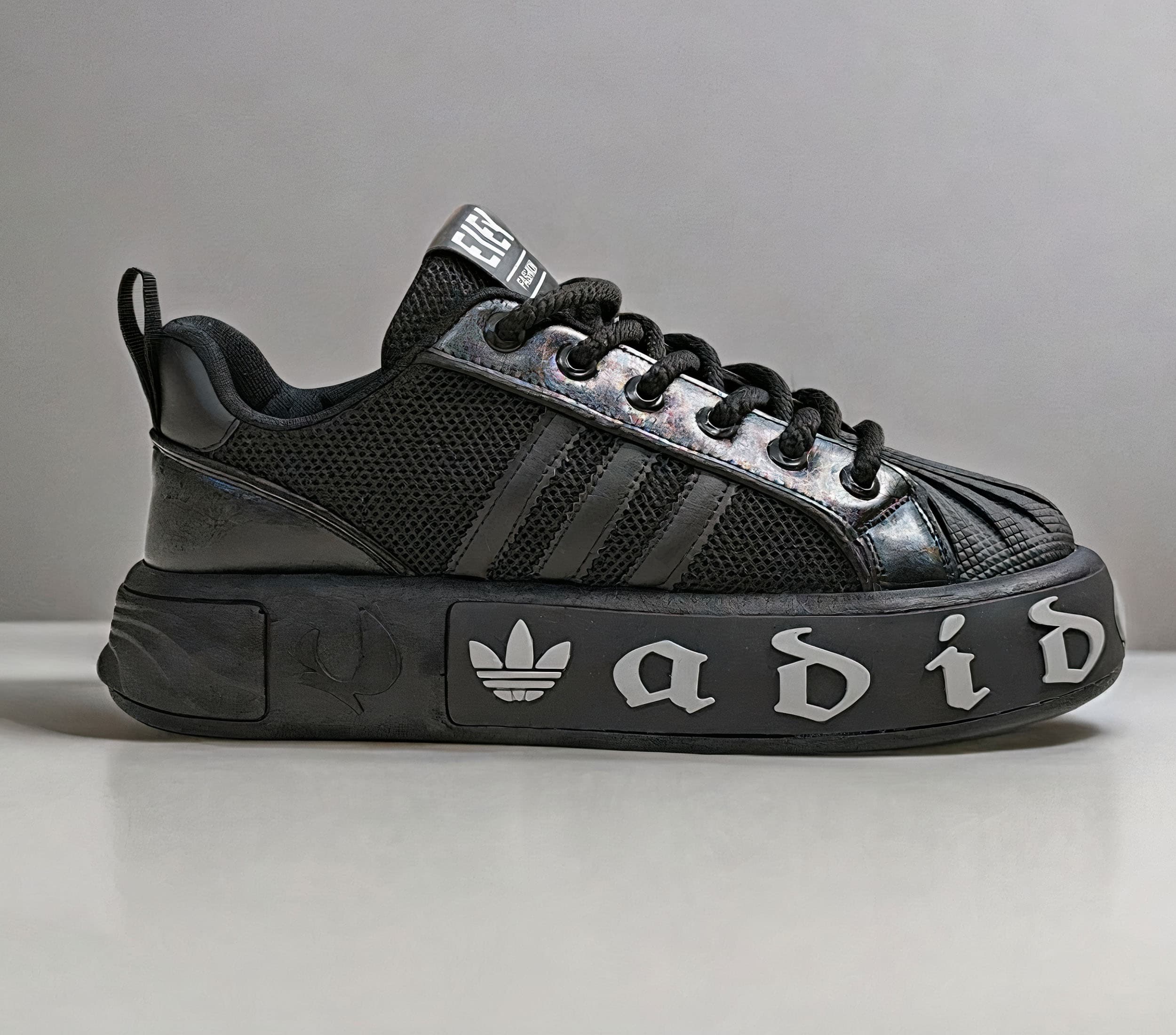 کتونی آدیداس VL Court Bold مردانه مشکی | Adidas VL Court Bold White Red — تصویر ۱۱