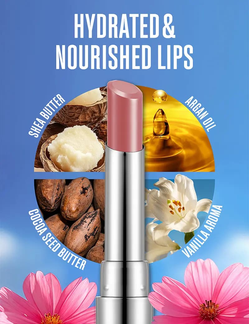 رژ لب جامد شیر آپ فلورمار (Flormar Sheer Up Lipstick) براق و آبرسان 002 اورجینال — تصویر ۸